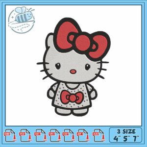 Hello kitty shirt cute embroidery