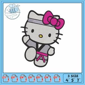 Hello kitty taewondo hello embroidery