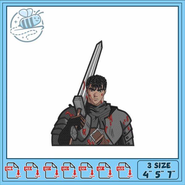 Heroic Knight Embroidery Design for Unique Projects