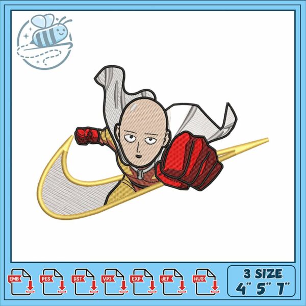 Heroic Saitama Embroidery Design for All Projects