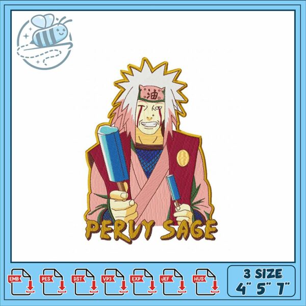 High Quality Embroidery Design for Pervy Sage Art