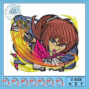 Himura kenshin design art embroidery