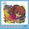 Power anime art design embroidery, power chainsaw man​​ embroidery