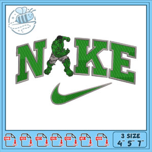 Hulk Nike Embroidery Design