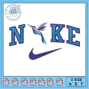 Hummingbird Nike Embroidery Design