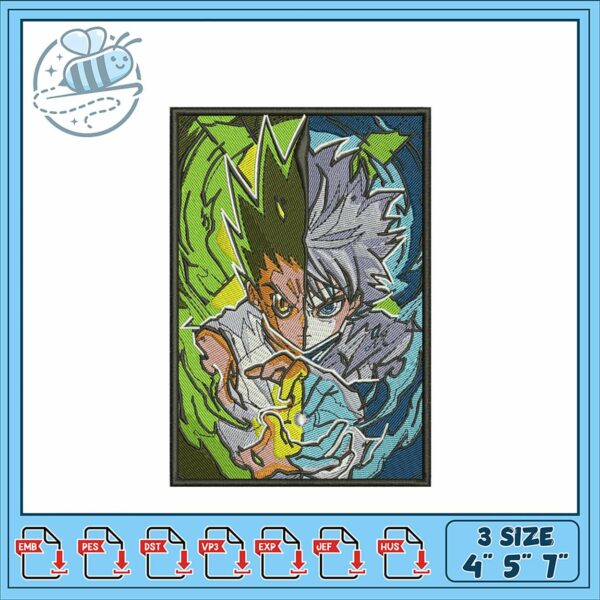 Hunter x Hunter Embroidery Design for Fans 4x5x7