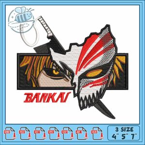 Ichigo eye design art embroidery