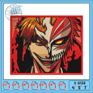 Ichigo laugh design art embroidery
