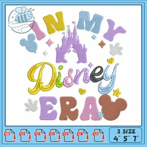 In my disney era embroidery, disney castle​​ embroidery