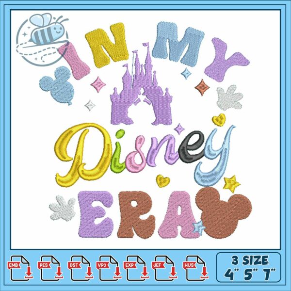 In my disney era embroidery, disney castle​​ embroidery