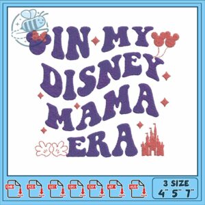 In my disney mama era embroidery, disney castle silhouette​​ embroidery