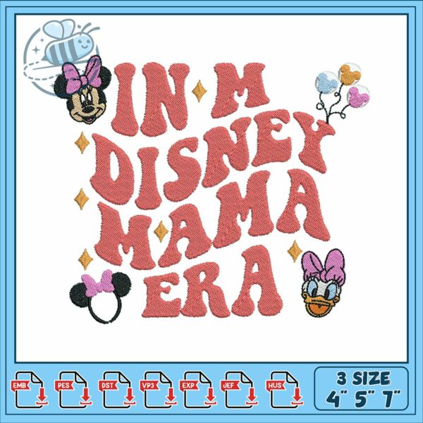 In my mama minnie embroidery, disney coloring page​ embroidery