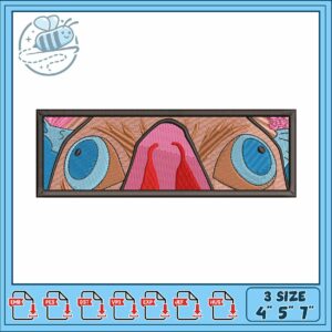 Inosuke eye art embroidery