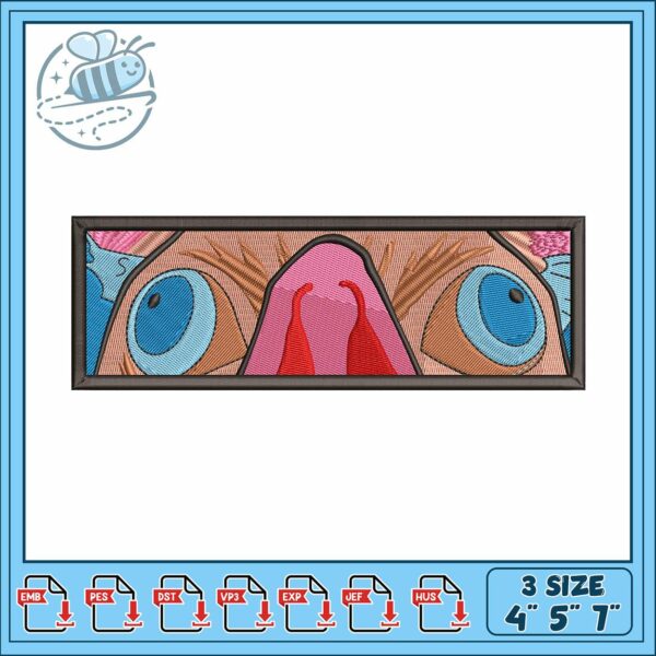 Inosuke eye art embroidery, inosuke hashibira​ embroidery