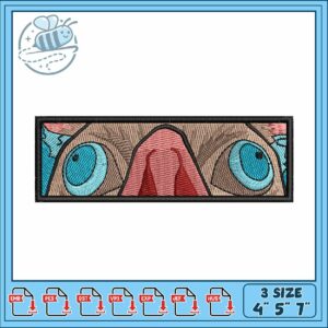 Inosuke mask art embroidery