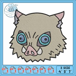 Inosuke sticker design art embroidery