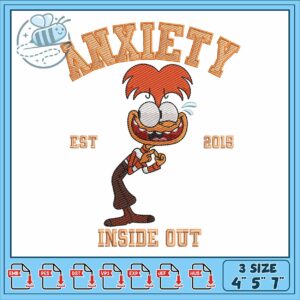 Inside out anxiety embroidery, watch inside out​​​​ embroidery