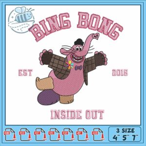 Inside out bingbong embroidery, cast of inside out​ embroidery