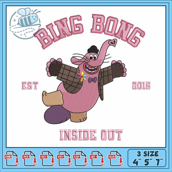 Inside out bingbong embroidery, cast of inside out​ embroidery