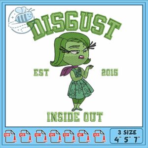 Inside out disgust embroidery Inside out disgust embroidery