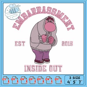 Inside out embarrassment embroidery, inside out cast 2​​​ embroidery