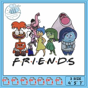 Inside out friend embroidery, watch inside out 2​​​ embroidery