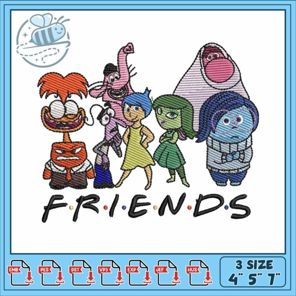 Inside out friend embroidery, watch inside out 2​​​ embroidery