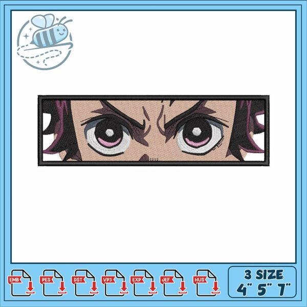 Intense Character Eyes Embroidery Design Download