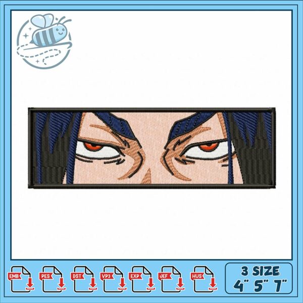 Intricate Anime Eyes Embroidery Design for All Projects