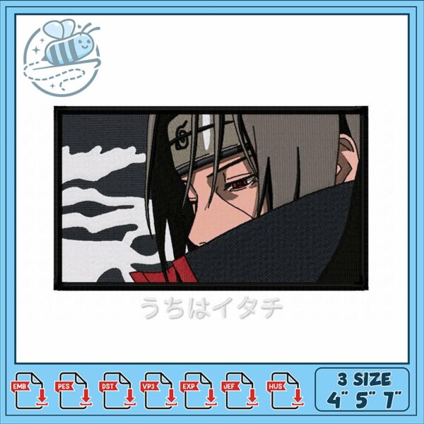 Intricate Embroidery Design for Anime Fans 4×5 Inches