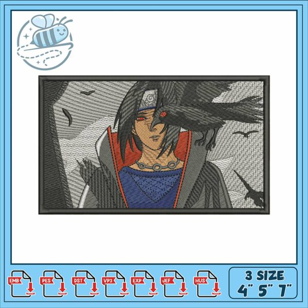 Intricate Embroidery Design of Dark Fantasy Character