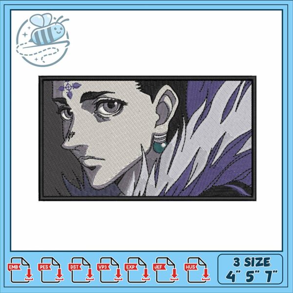 Intricate Embroidery Design of Stylish Character Artwork
