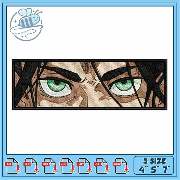 Intricate Embroidery Design with Striking Eyes
