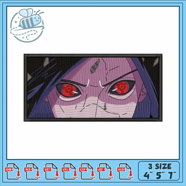 Intricate Red Eyed Embroidery Design Pattern Set