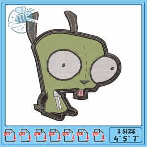 Invader cartoon embroidery Invader cartoon embroidery