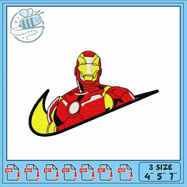 Iron Hero Embroidery Design for Unique Projects