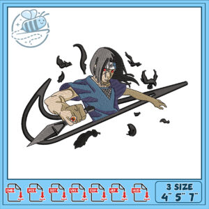 Itachi Uchiha Embroidery Design – 3 Sizes