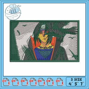 Itachi and crow design art embroidery