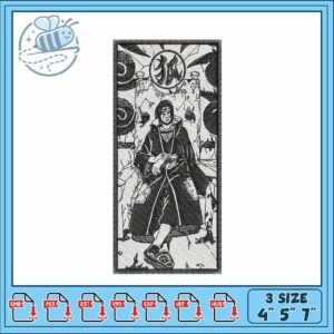 Itachi black design art embroidery
