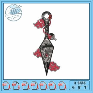 Itachi kunai design art embroidery