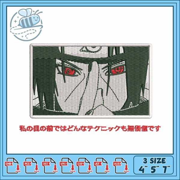 Itachi ninja design art embroidery, uchiha itachi wallpaper​​ embroidery