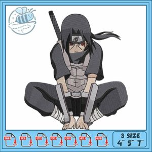 Itachi sentado design embroidery