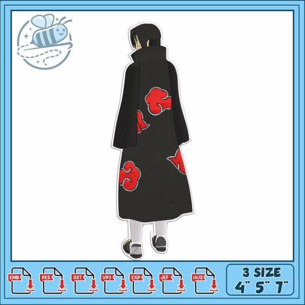 Itachi uchiha shirt design embroidery, itachi cosplay​ embroidery