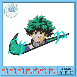 Izuku Midoriya Embroidery Design