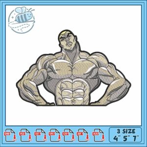 Jack hanma body design embroidery