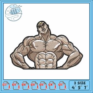 Jack hanma design embroidery