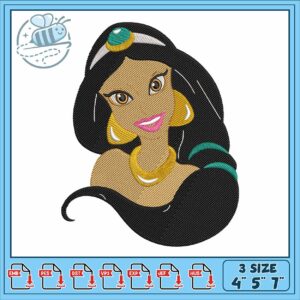 Jasmine disney embroidery, princess jasmine costume​ embroidery