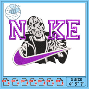 Jason Voorhees Nike Embroidery Design