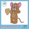 Jerry and gun design embroidery, tom and jerry 2021 embroidery