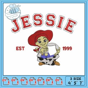 Jessi toy story design embroidery, toy story 4​ embroidery